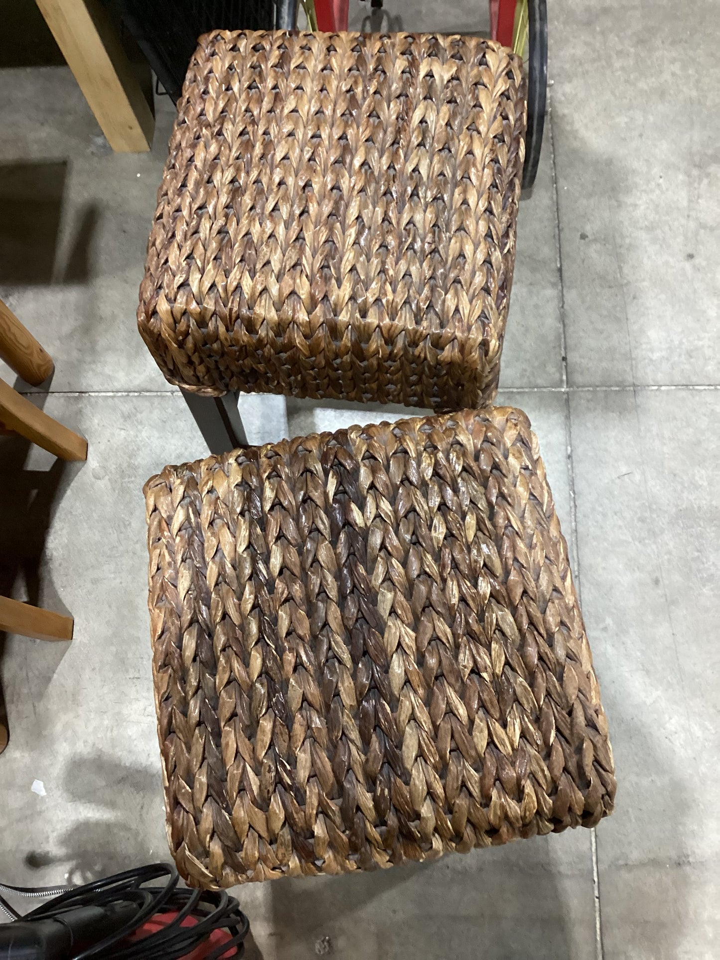 Wicker Seat Bar Stools