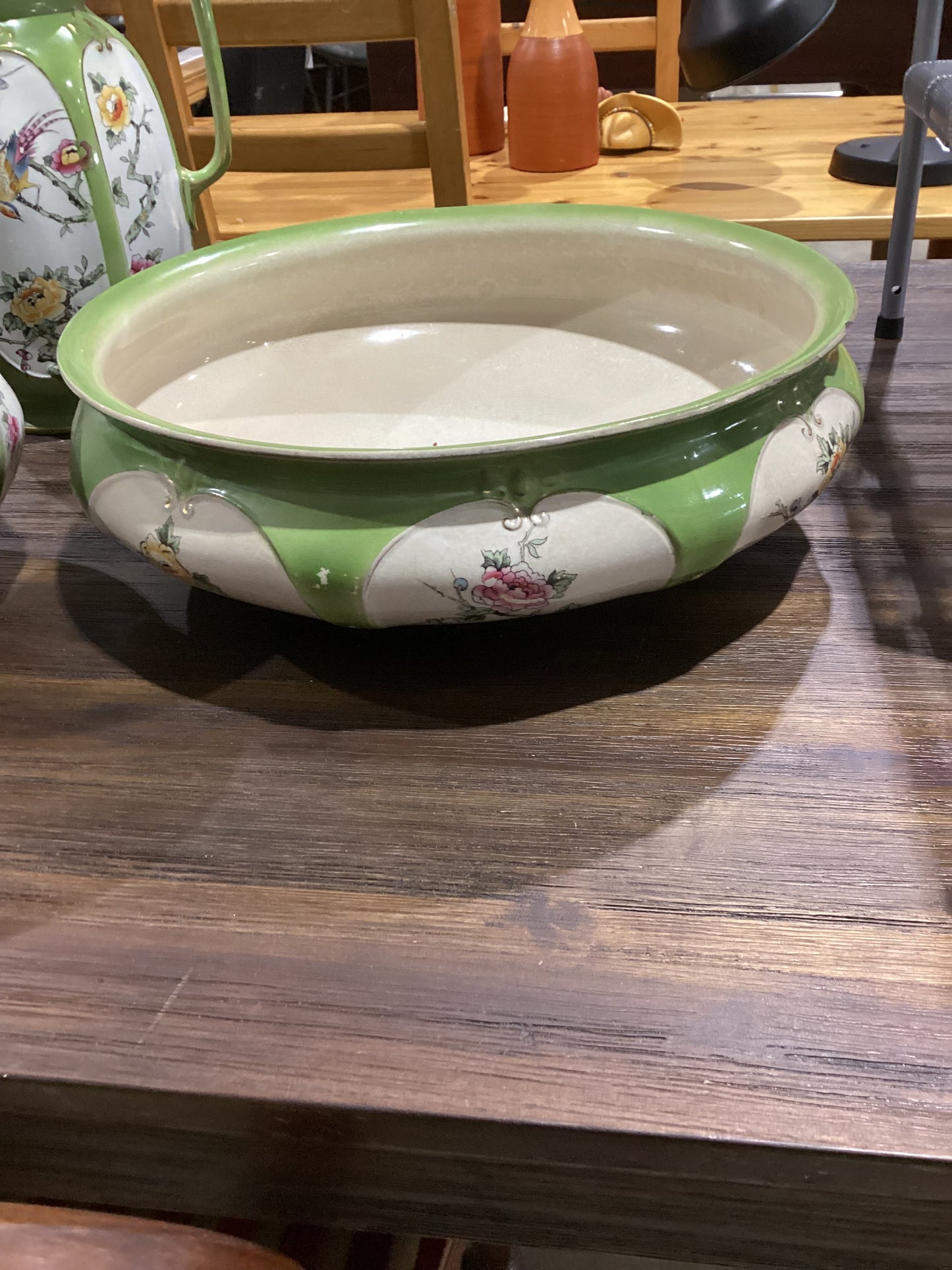 Vintage Ceramic Wash Basin, Pitcher, and Bowl Set