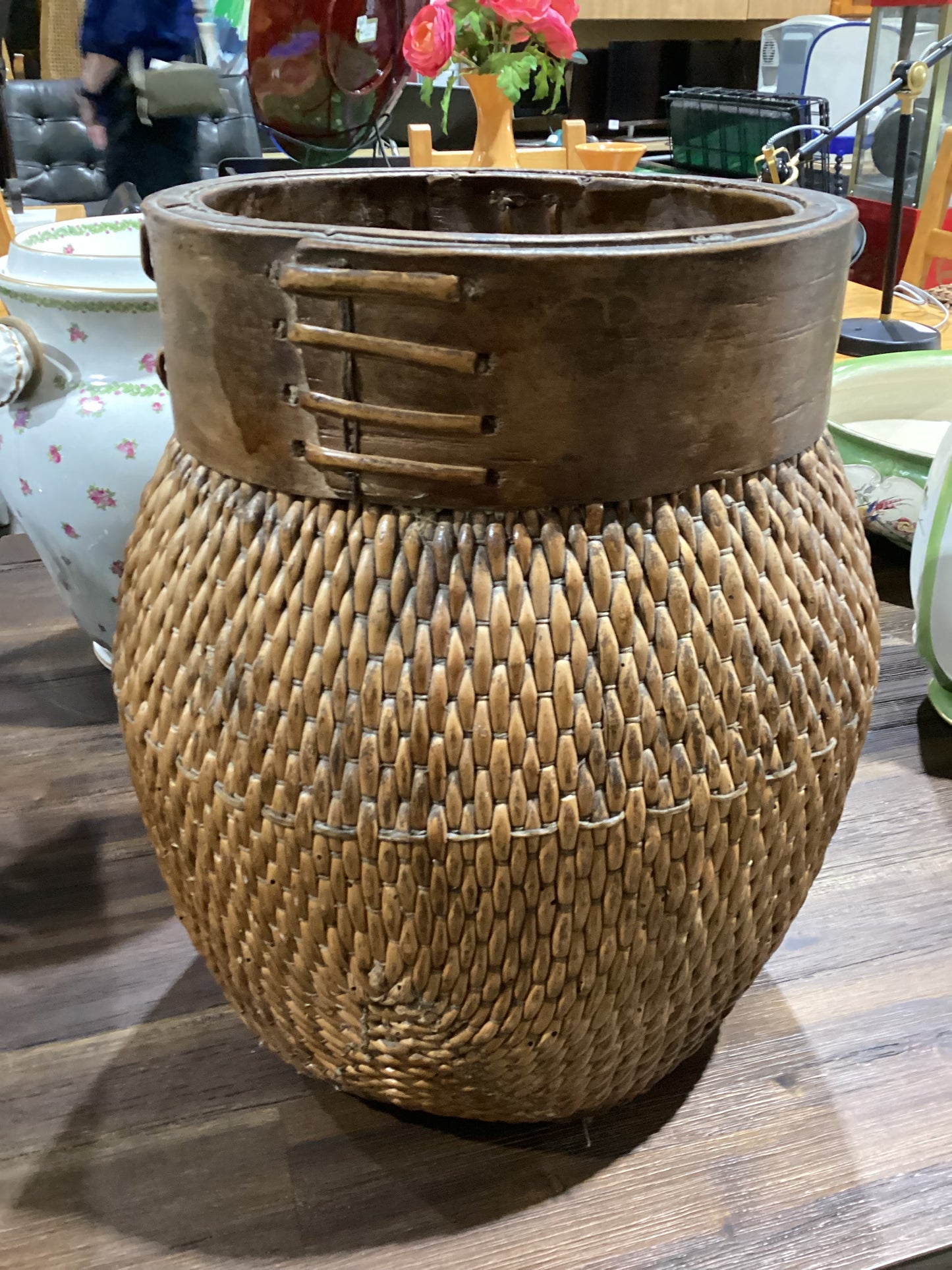 Wicker Basket Planter