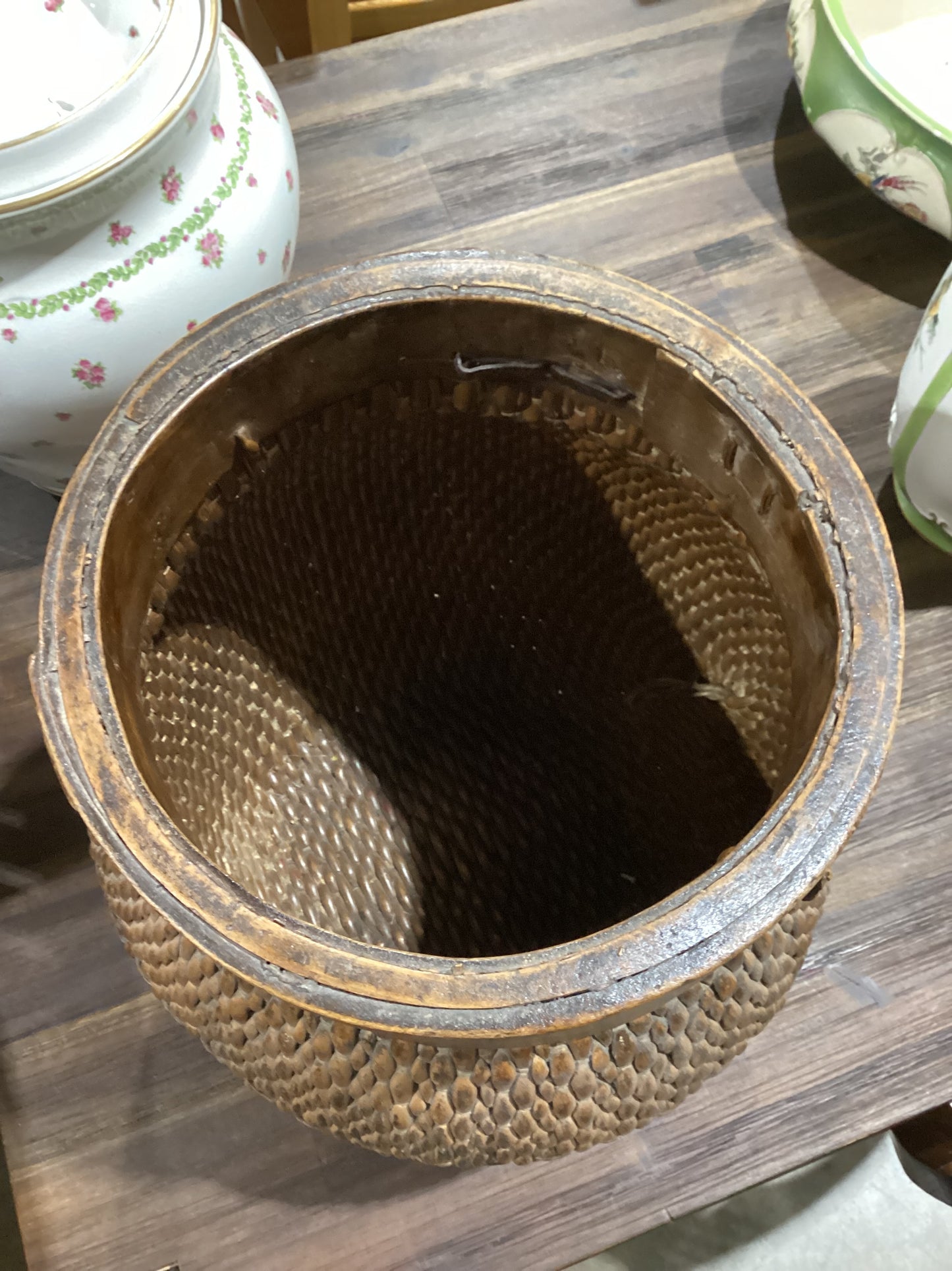 Wicker Basket Planter