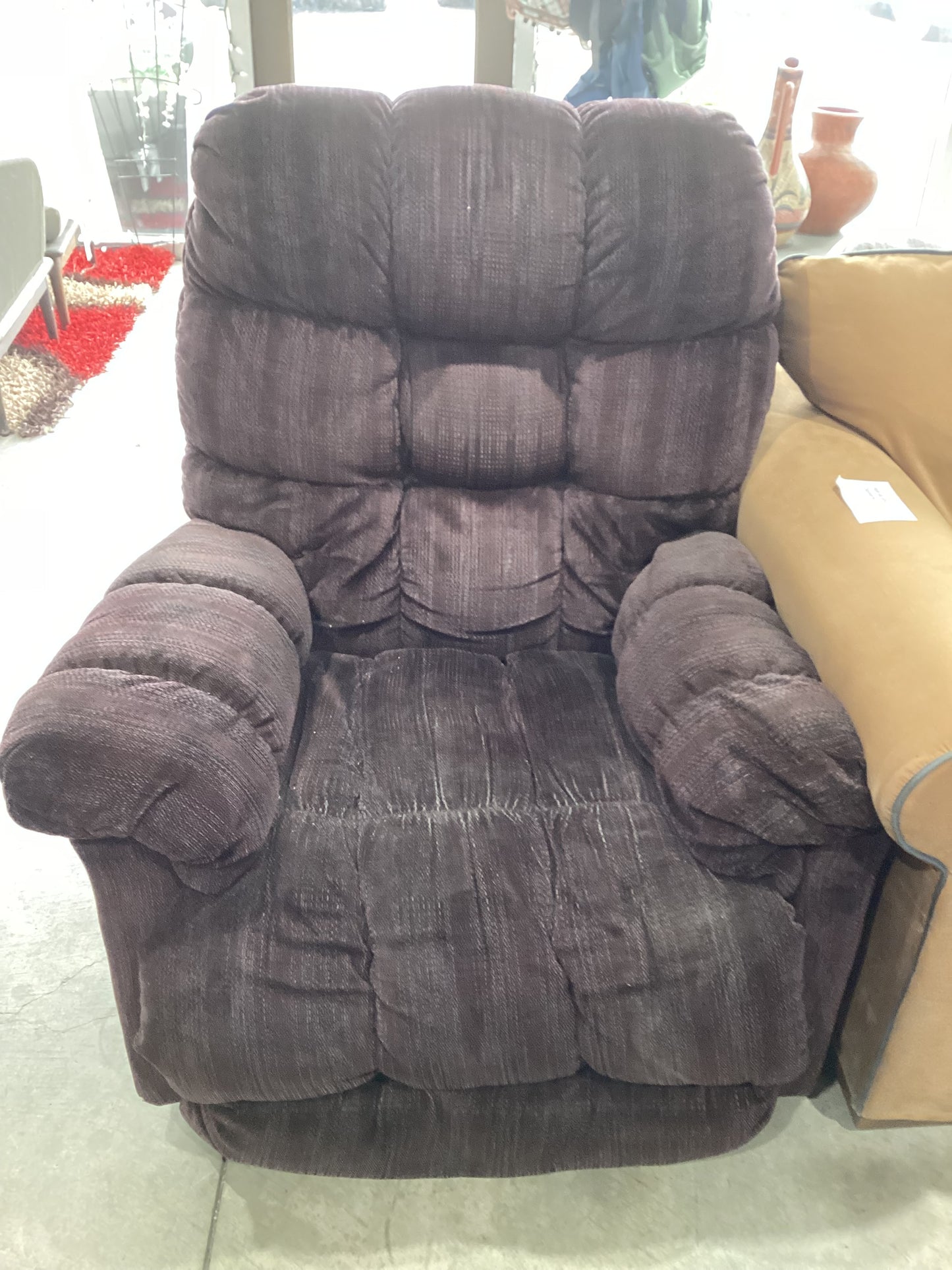 Plush Recliner Chair - Burgundy