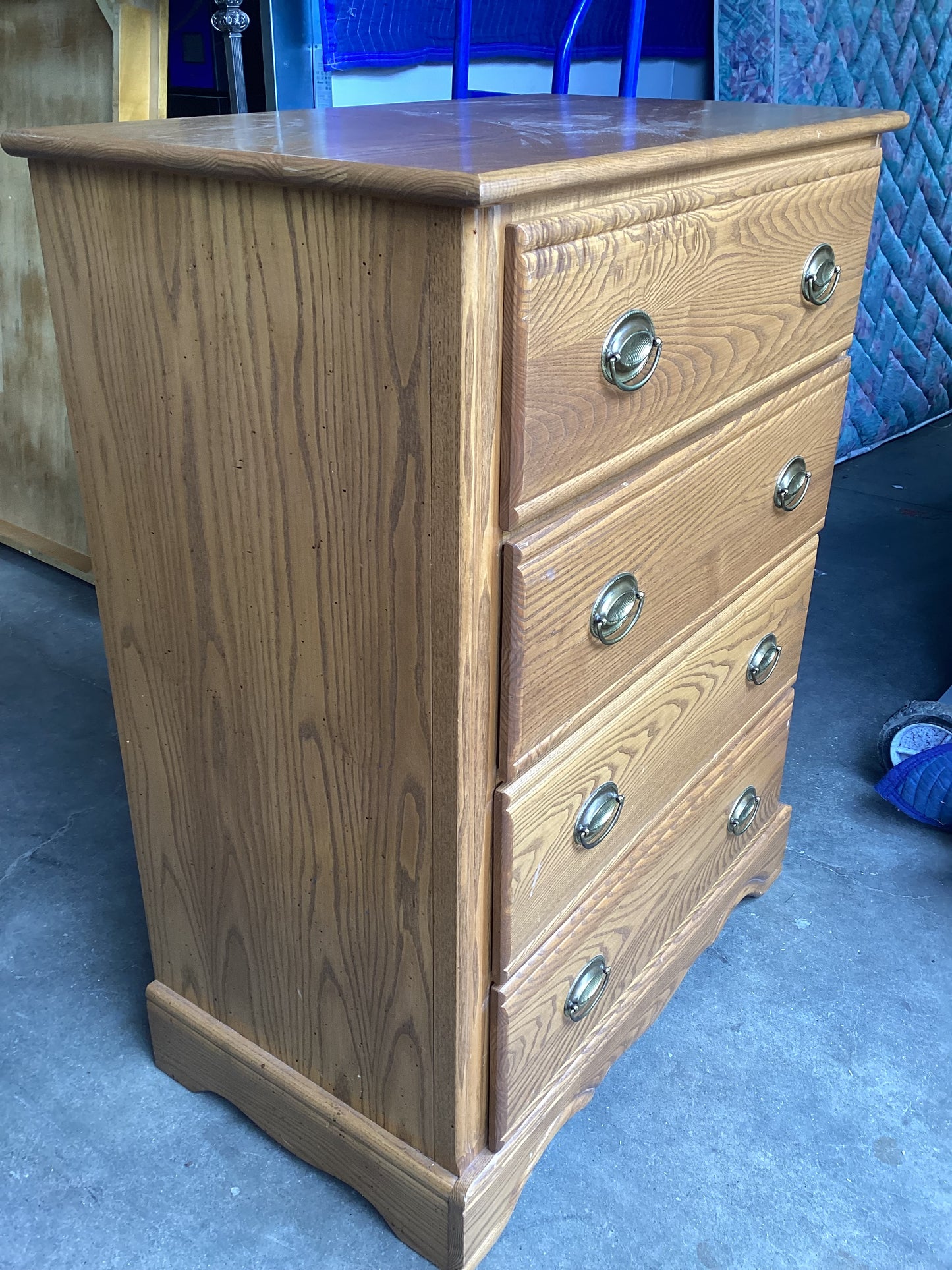 Wood 4-Drawer Dresser