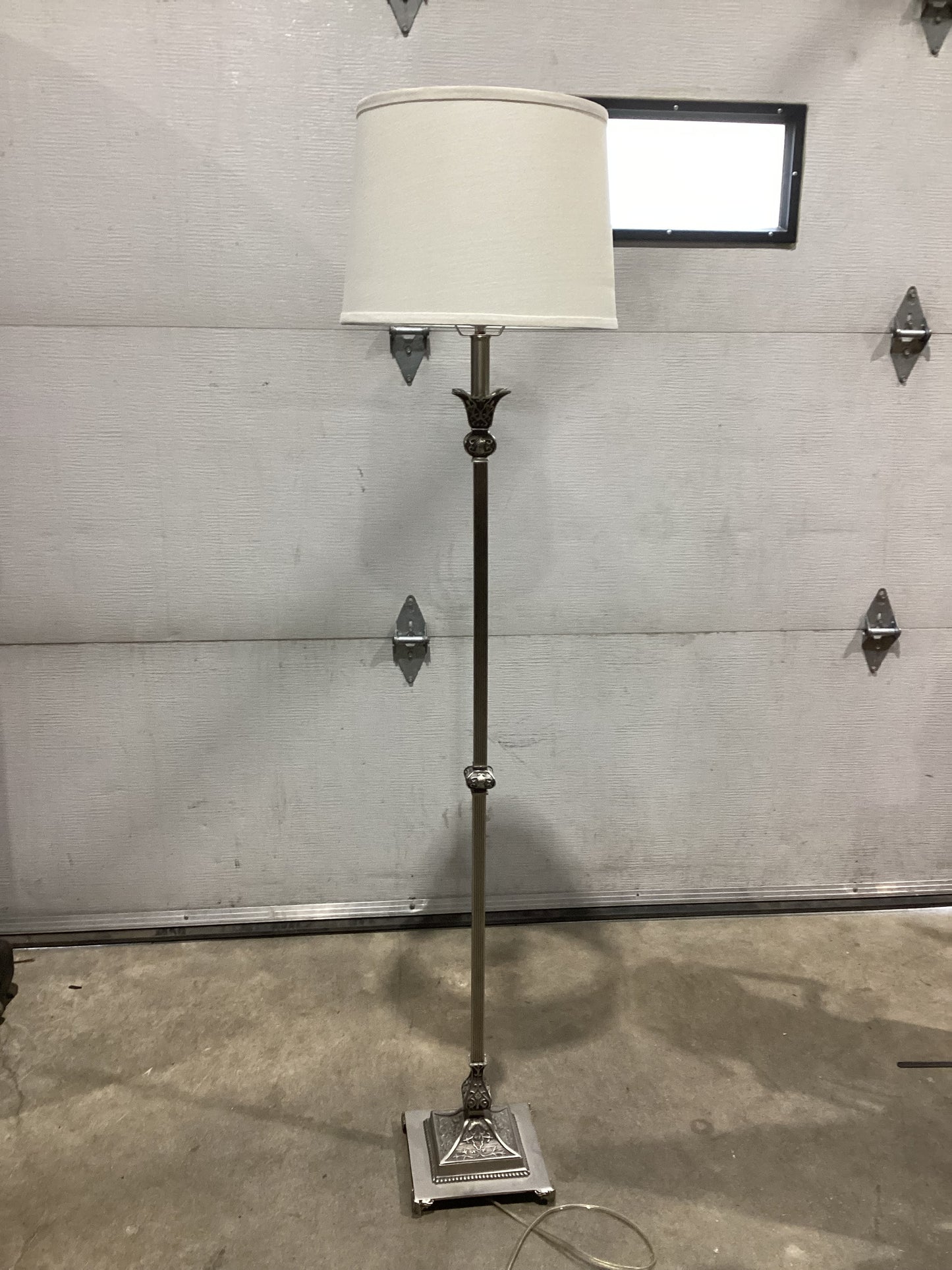 Floor Lamp with White Shade