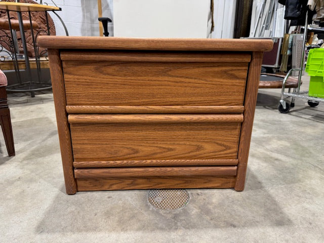 Wooden 2 Drawer Nightstand