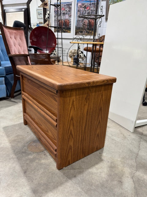Wooden 2 Drawer Nightstand