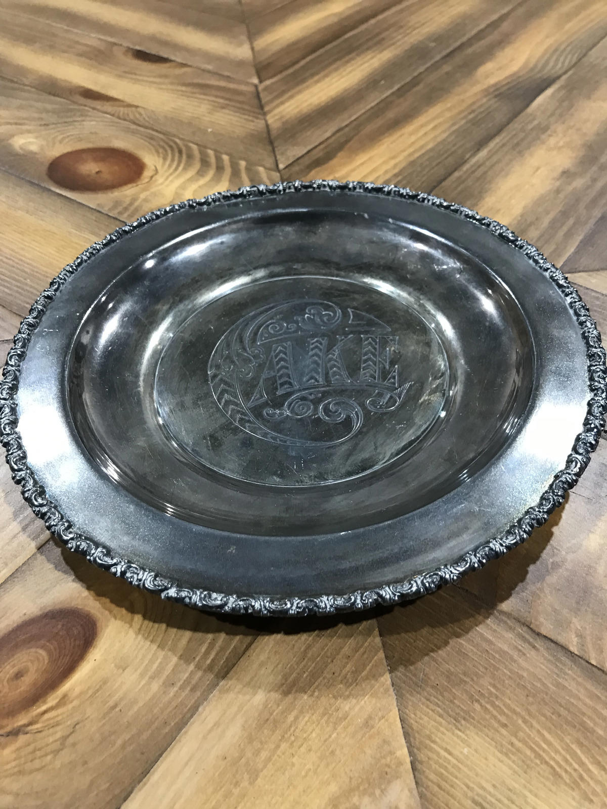 Monarch Vintage Silver Platter - 9”D