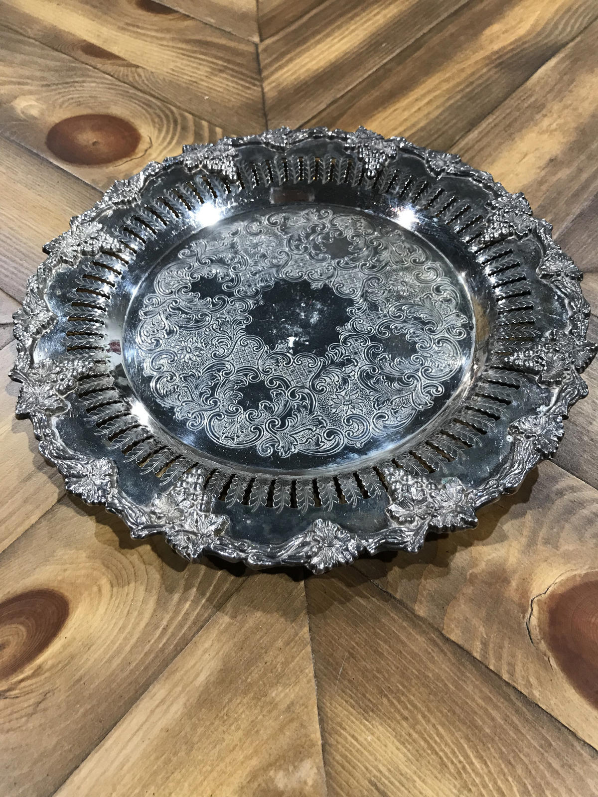 Silver Plated Serving Plate - 10”D