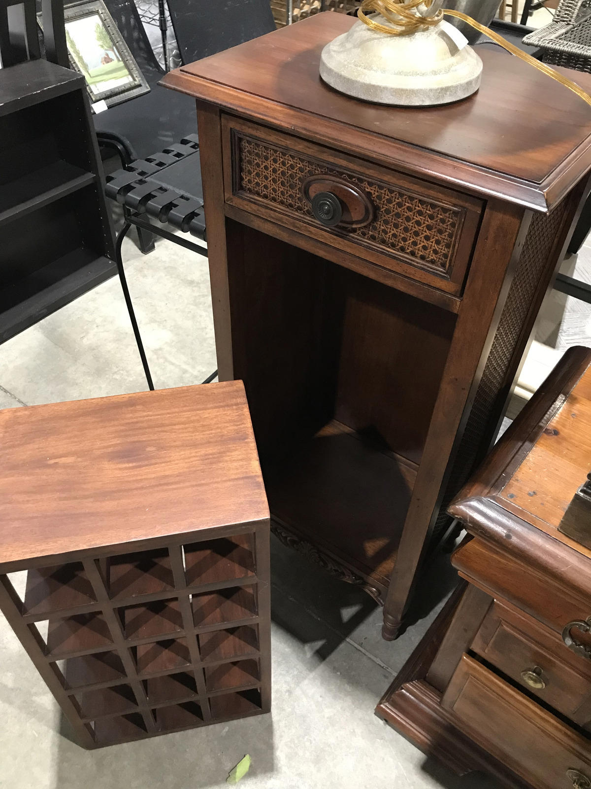 Tall Wooden Cabinet with Removeable Wine Rack
