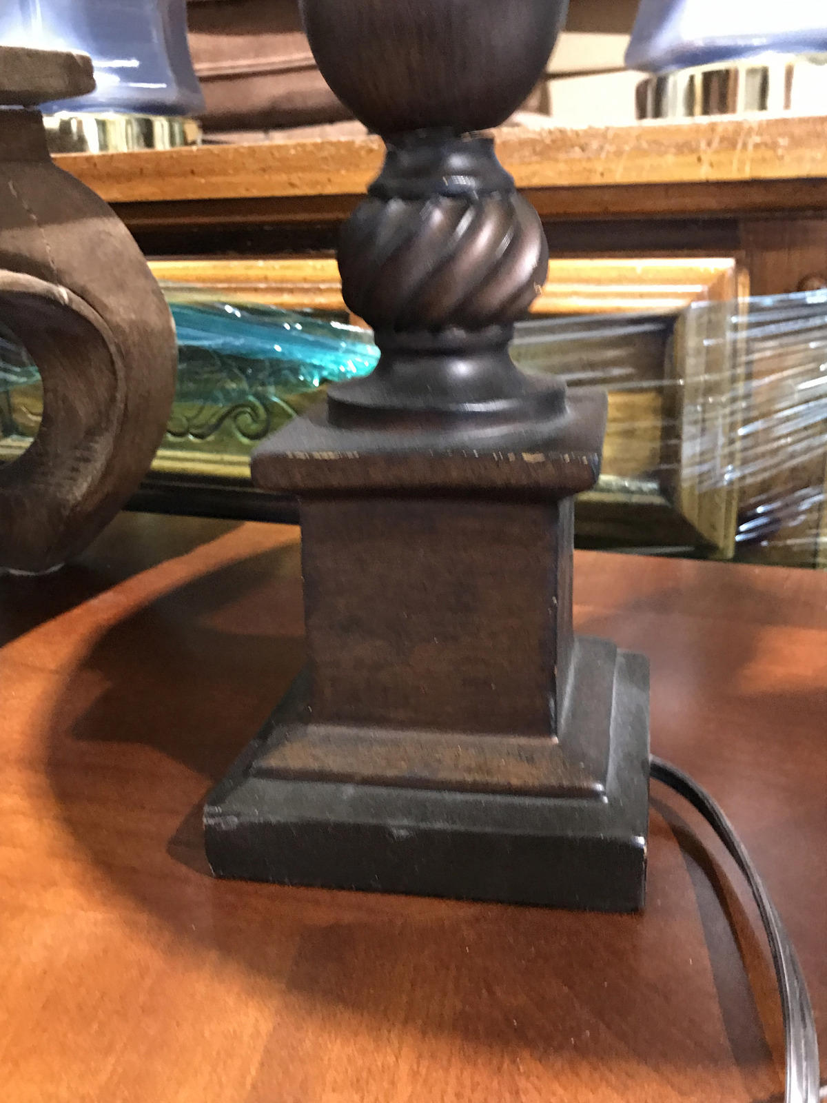 Intricate Carved Table Lamp