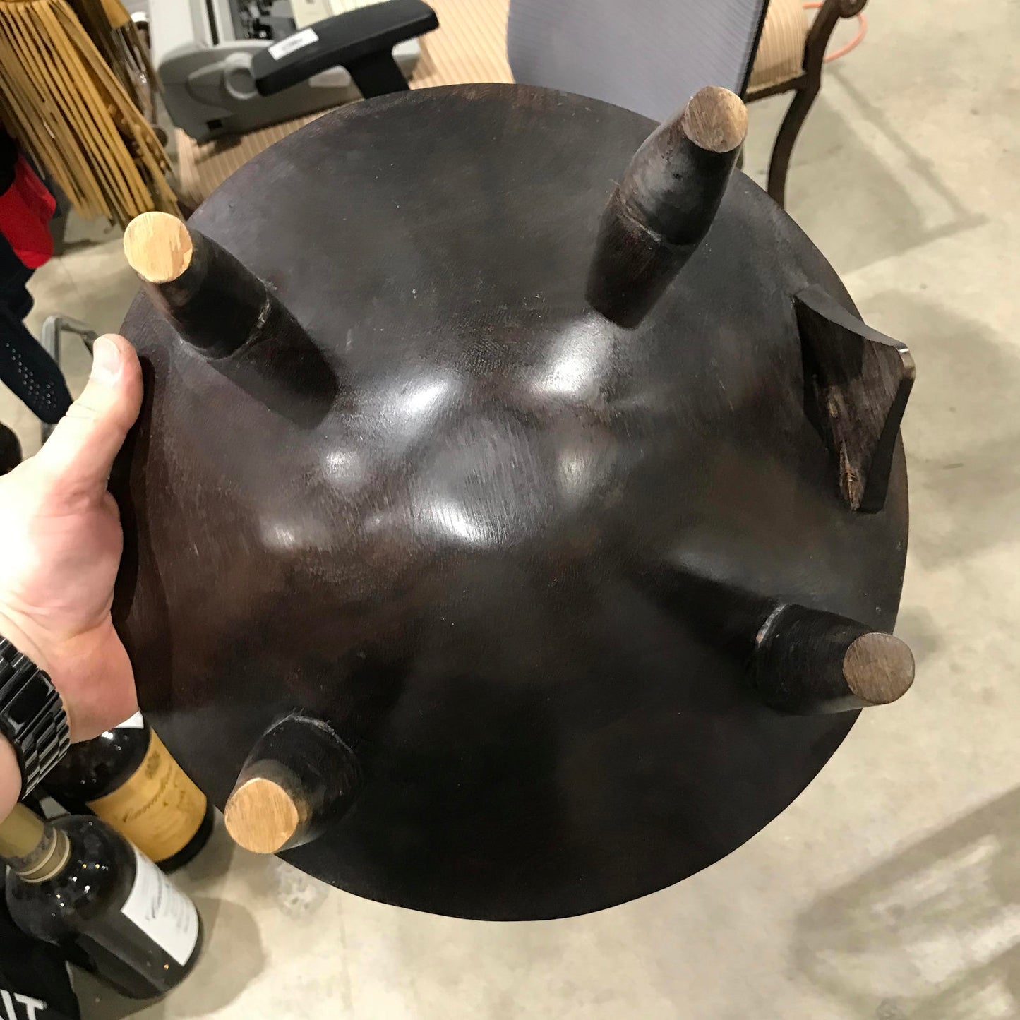 Carved Wooden 13" Bowl