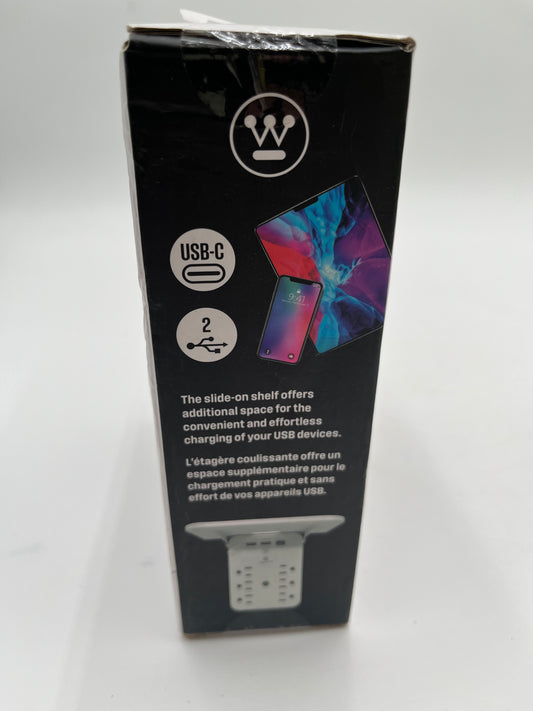 Westinghouse Wall Adapter Surge Protector Shelf 6 Outlets USB-C 15W