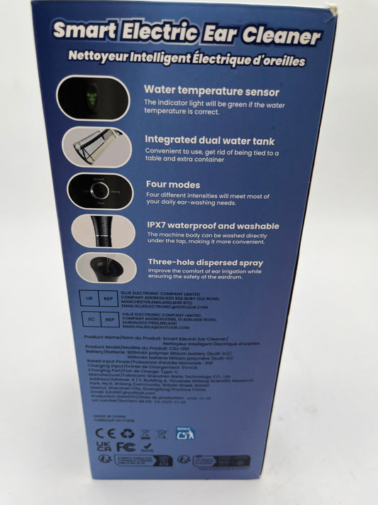 Kaugic Smart Electric Ear Cleaner Irrigation System Water Resilient Boxed
