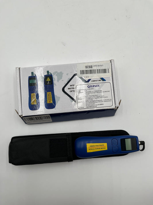 QIIRUN T1121 Mini Optical Power Meter Fiber Optic Light Tester Box Pouch
