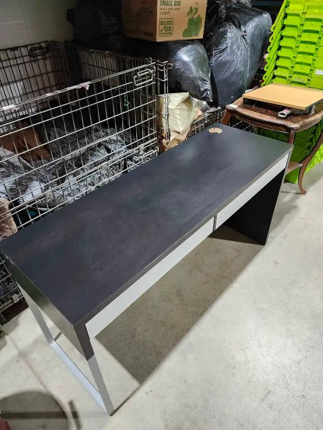 Ikea MICKE Desk - Black & White
