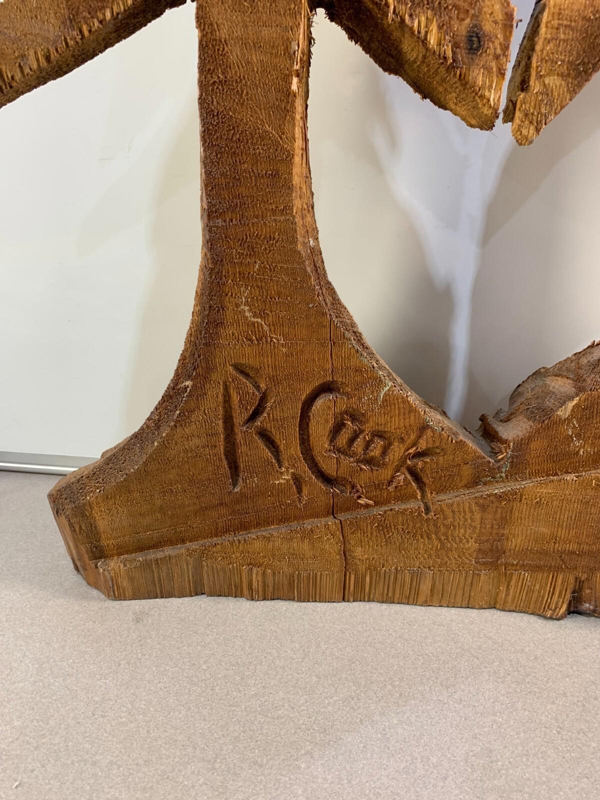 Hand carved Wooden Trees Home Decor By R. Cook