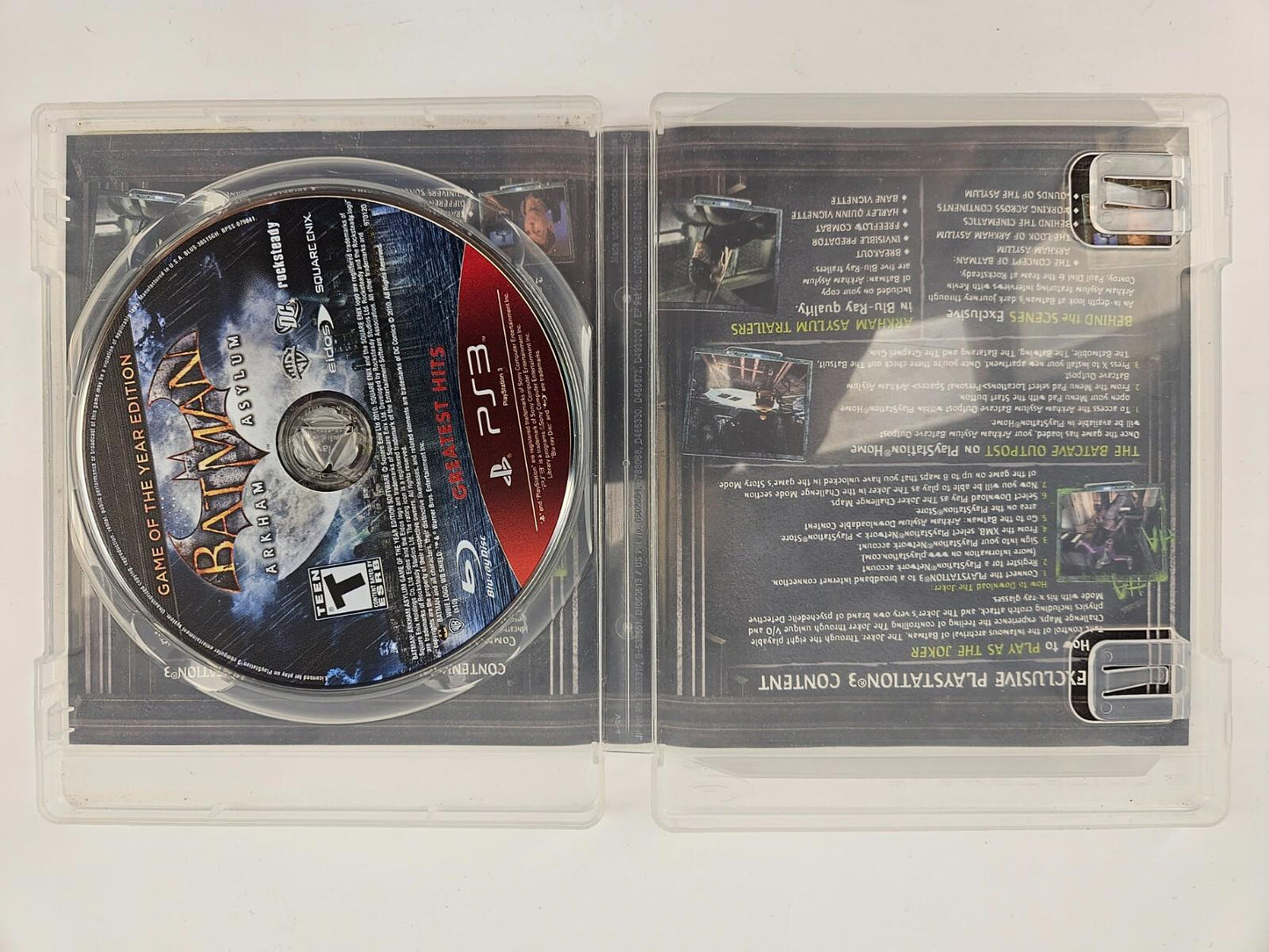 Batman: Arkham Asylum PlayStation 3 PS3 *No Manual*