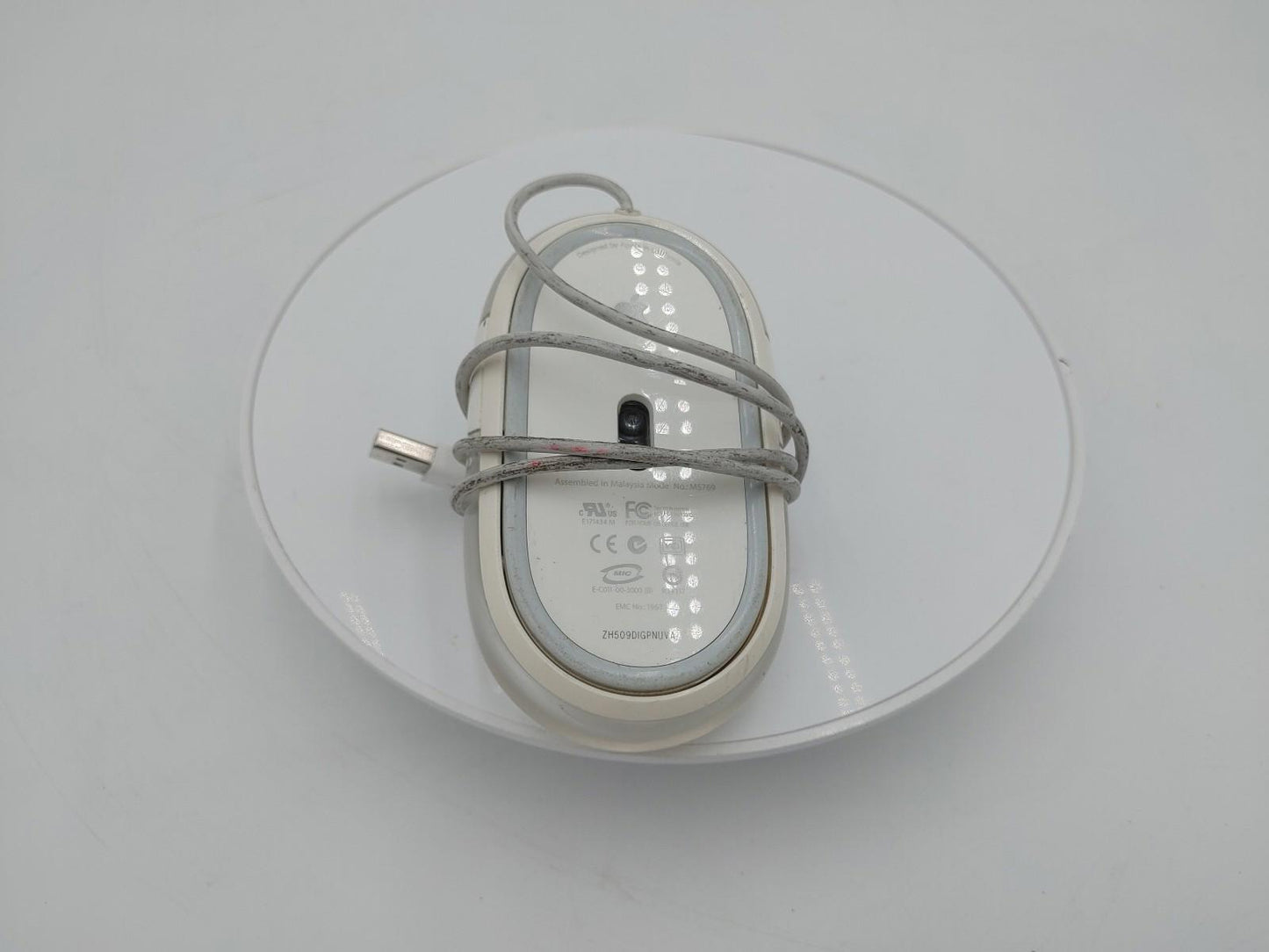 Apple Wired USB Pro Mouse M5769 White Tested Working - Fair