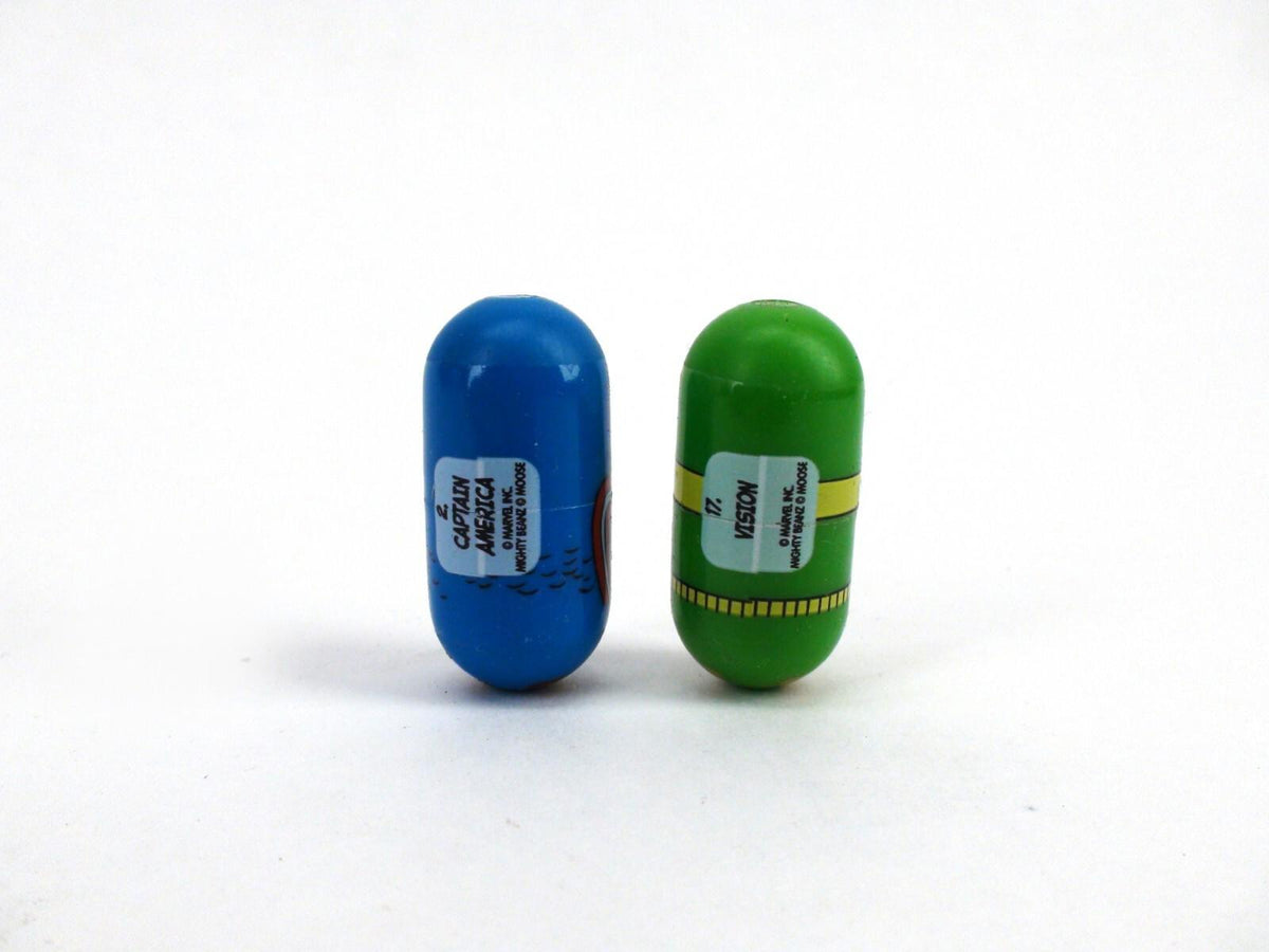 Marvel Mighty Beanz - No.2 Captain America & No.17 Vision