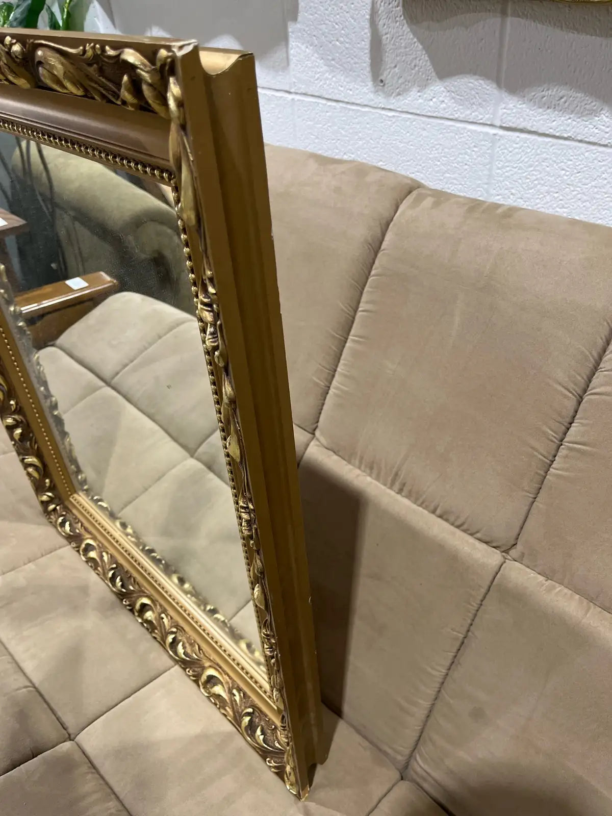 vintage framed mirror