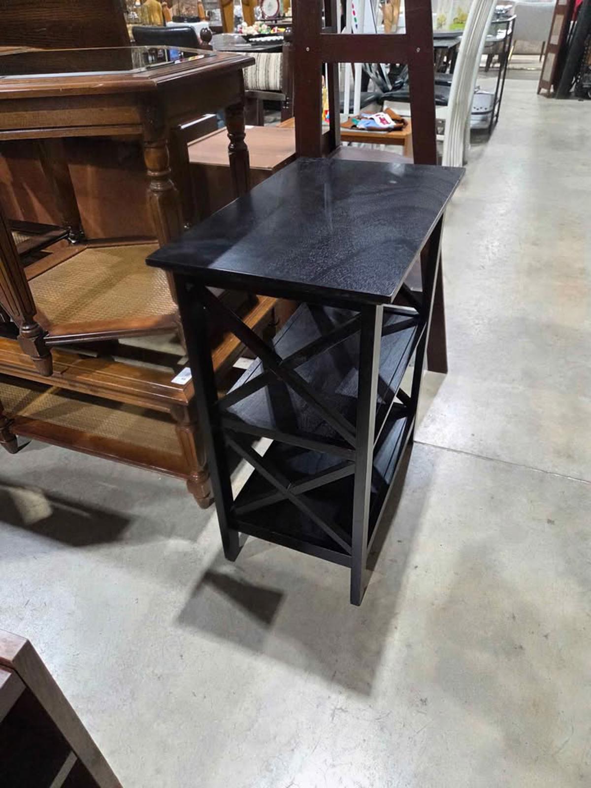 Pier 1 Imports Black 3-Tier Shelf Table