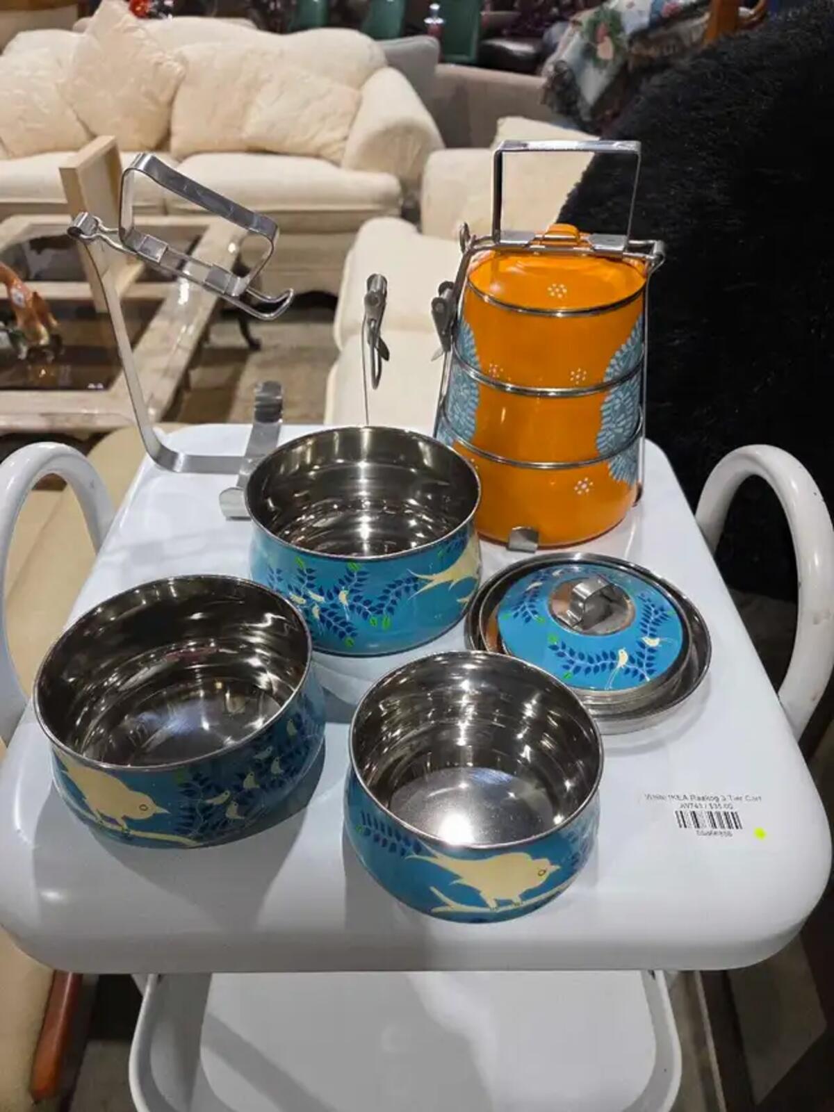 Enamel Tiffin Food Carriers