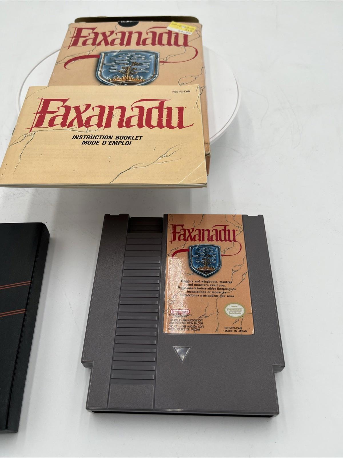 Faxanadu (Nintendo Entertainment System, 1989) Full Set Good Condition
