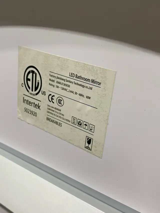 36” LED Round Bathroom Mirror - 2 available