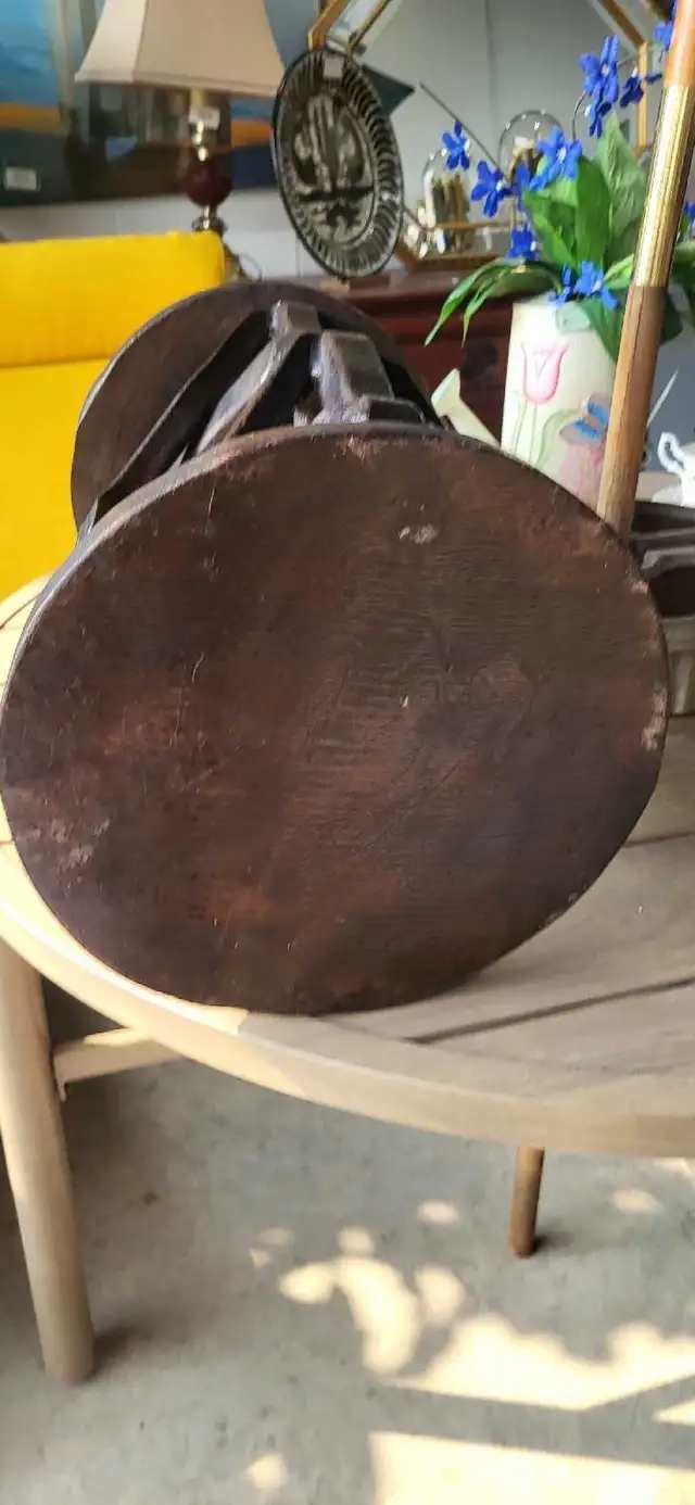 Hand-Carved Wooden Stool from Kenya