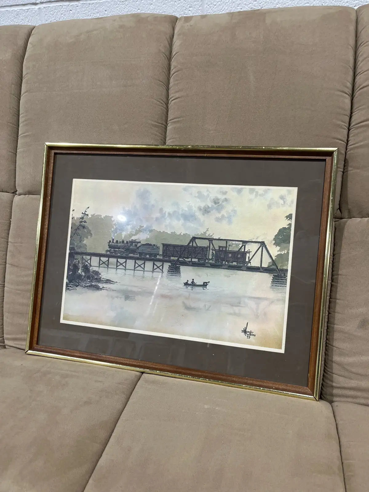 Vintage framed print art