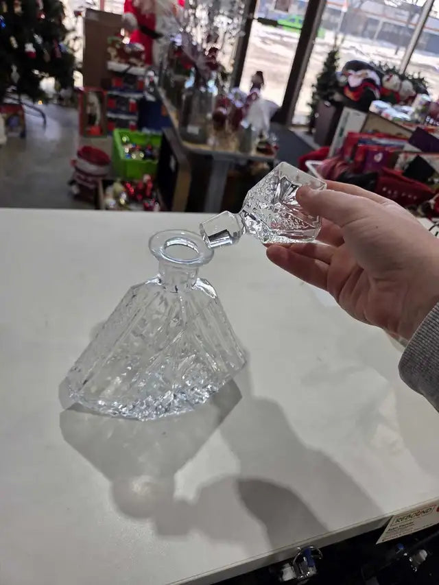 Crystal Glass Decanter - 11"