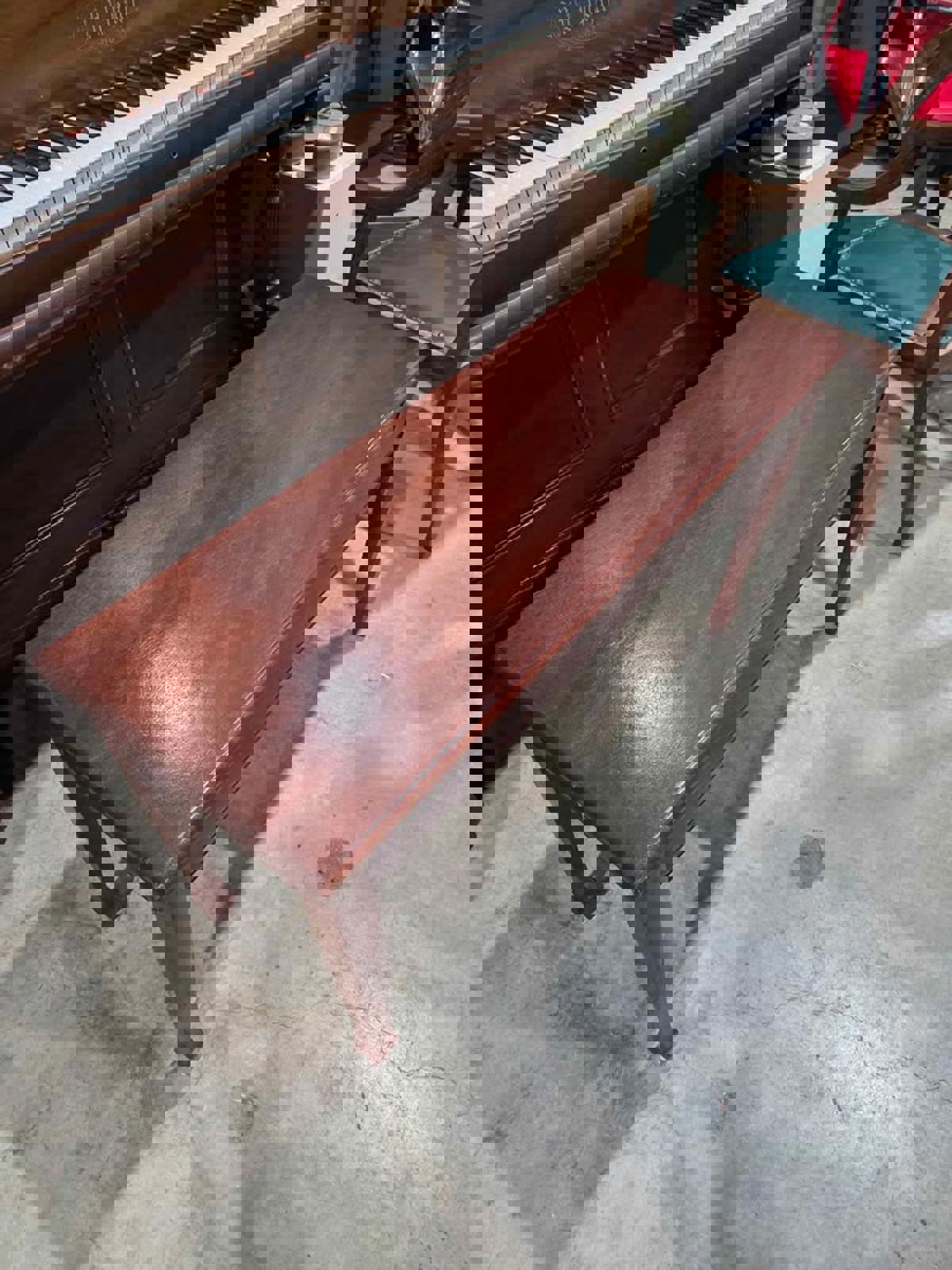 Vintage Mahogany Piano Bench with Storage