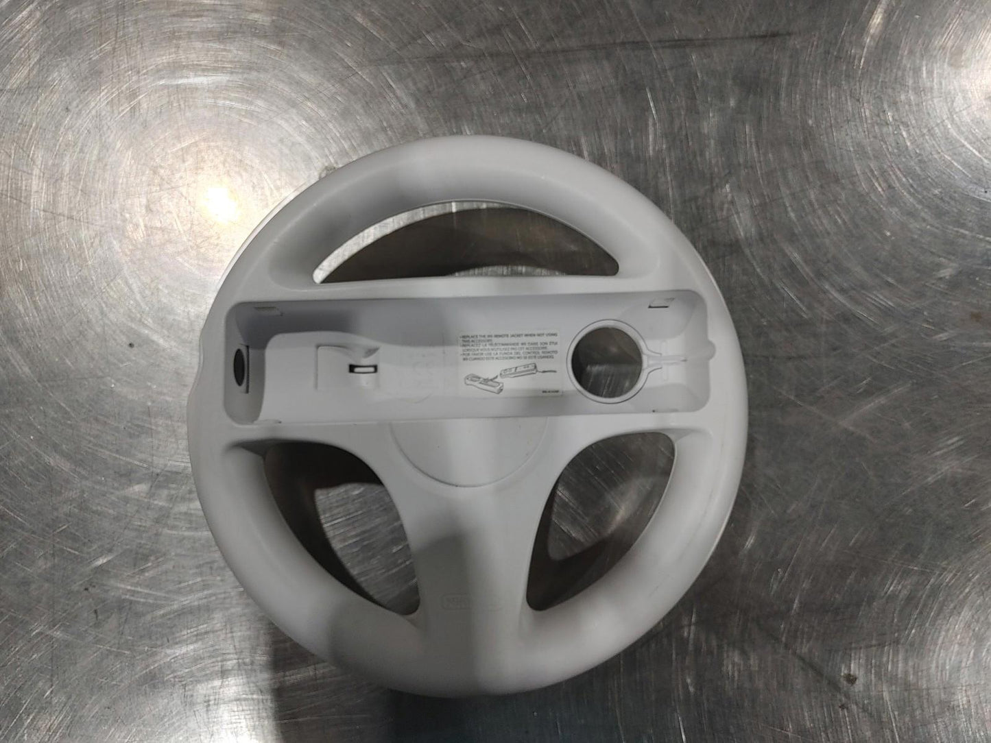 GOOD CONDITION Nintendo Wii Mario Kart Racing Wheel Adapter RVL-024 White