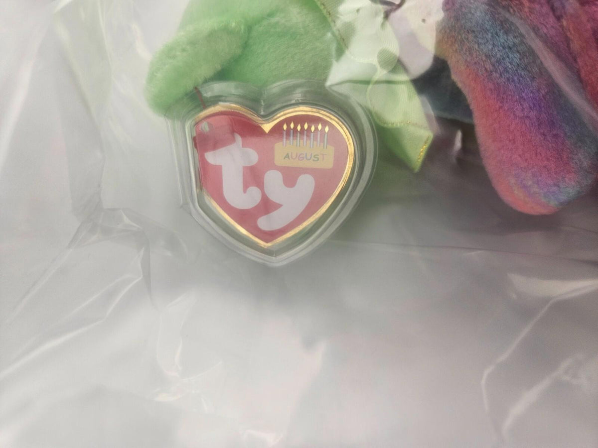 Ty August Birthday 2001 Peridot Birthstone Bear