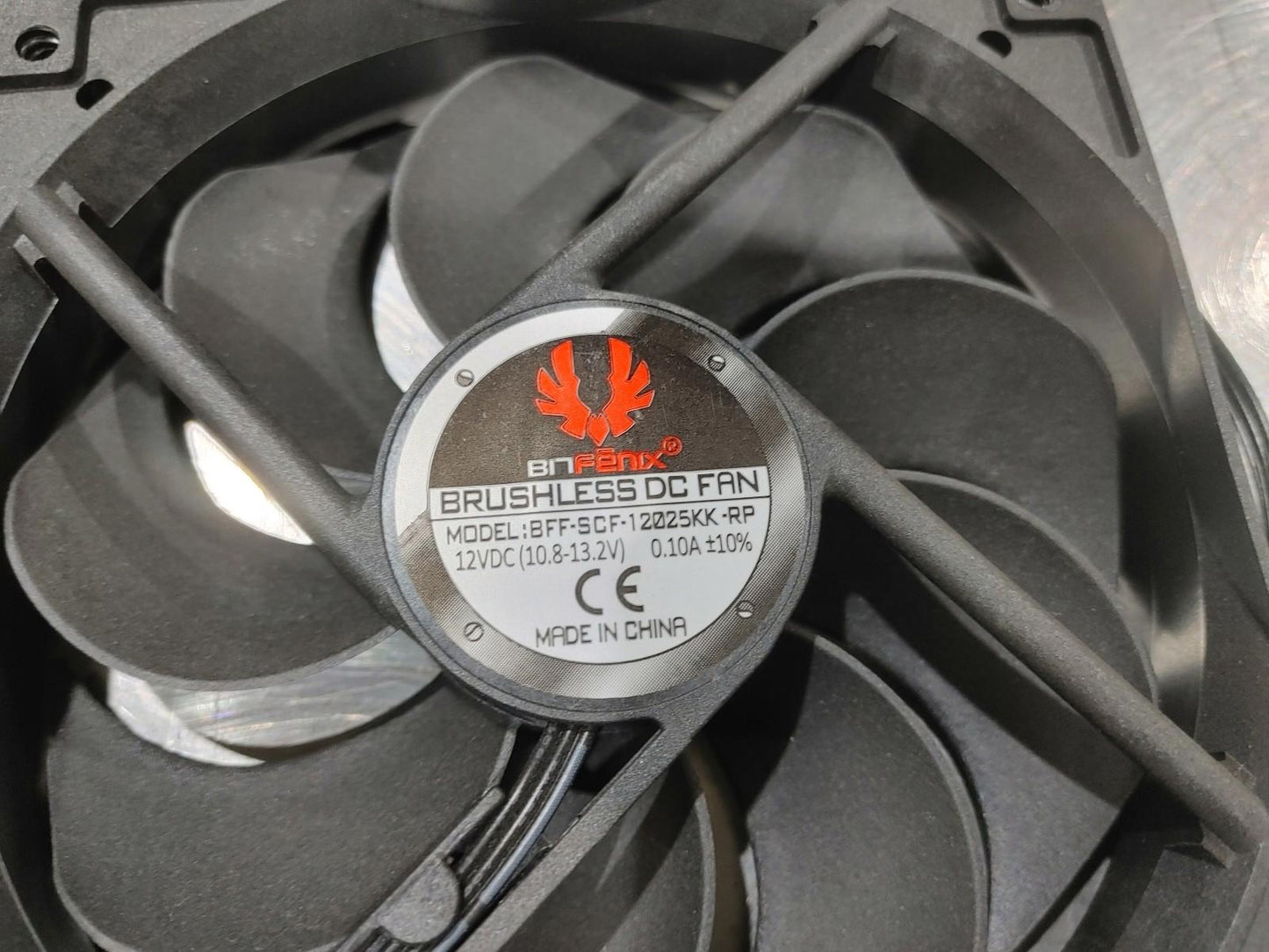 GOOD CONDITION Lot of 2 BitFenix 120mm 12V PC Case Fans Black