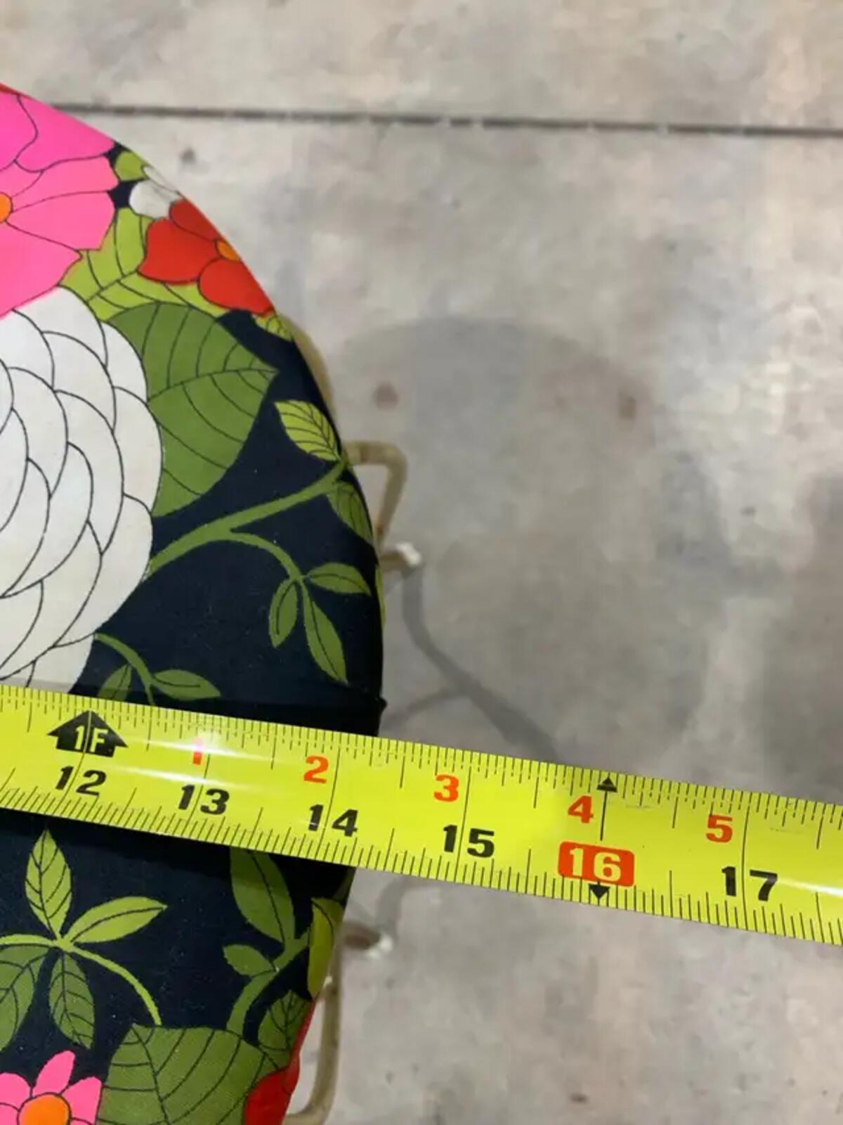 Vintage Floral Vanity Stool