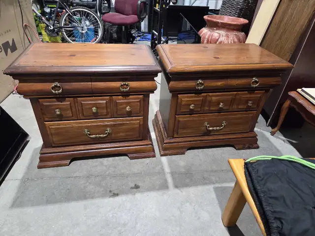 Vintage Wooden Nightstands