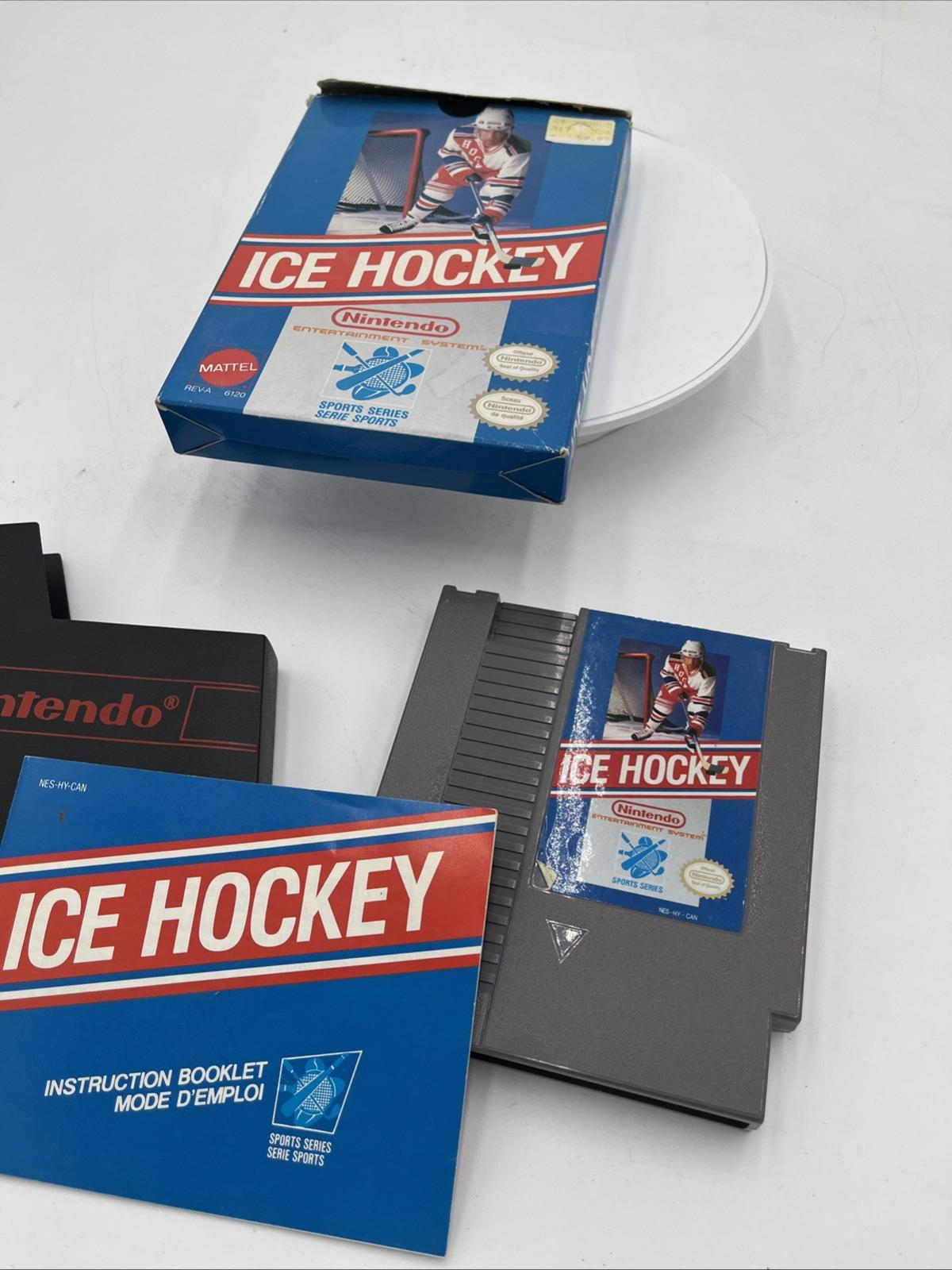 1988 Nintendo NES Ice Hockey Video Game Cartridge Box Full Set