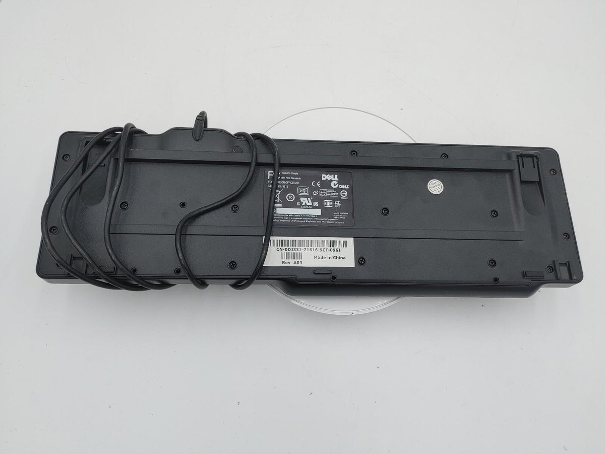 Good Condition Dell Wired USB Keyboard SK-8115 Black Tested Working