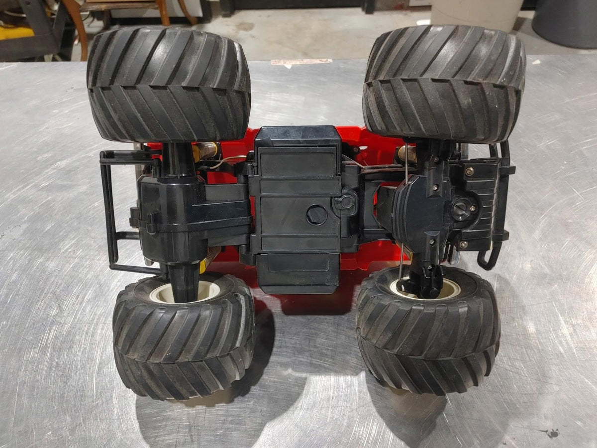 Good Condition Vintage GO RACING Power Drive Turbo 4x4 Pickup Truck Red Untested