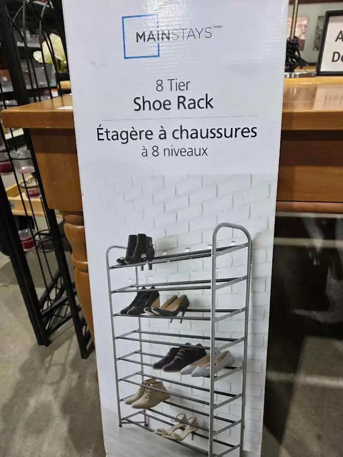 New! Mainstays 8 Tier Shoe Rack