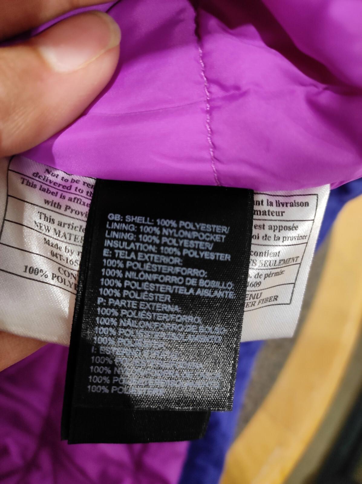 The North Face Women's S Resolve Waterproof Jacket Purple Hooded Insulated