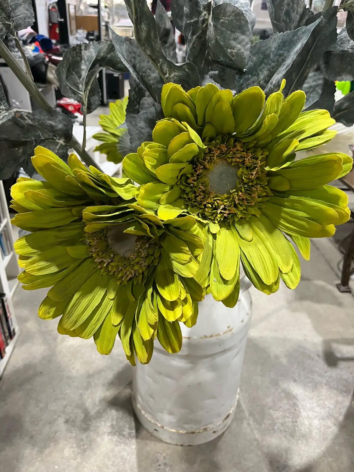 Milk Can with Sunflowers