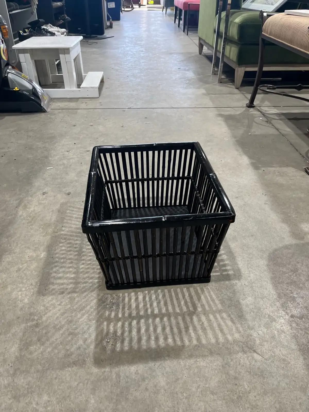 Black Rattan Basket