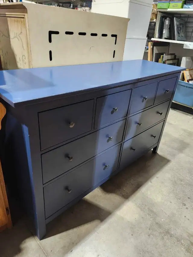 Blue Ikea 8-Drawer Dresser