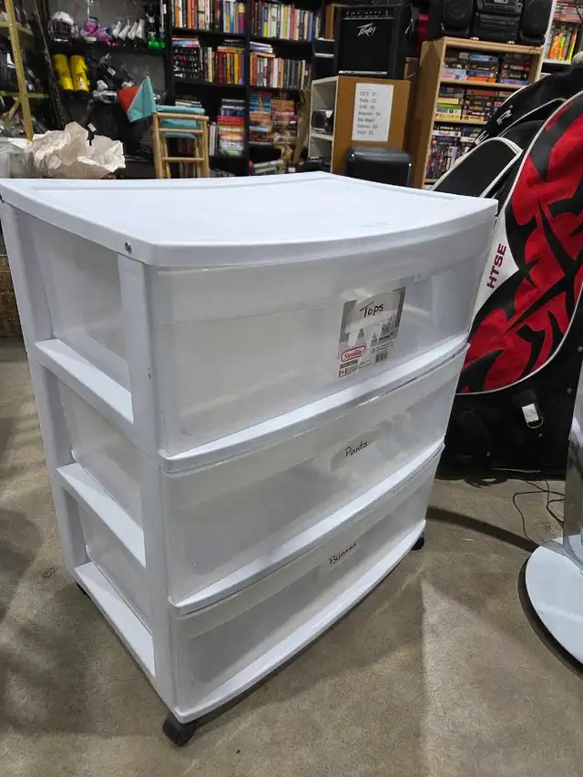 Sterilite 3-Drawer Wide Storage Tower