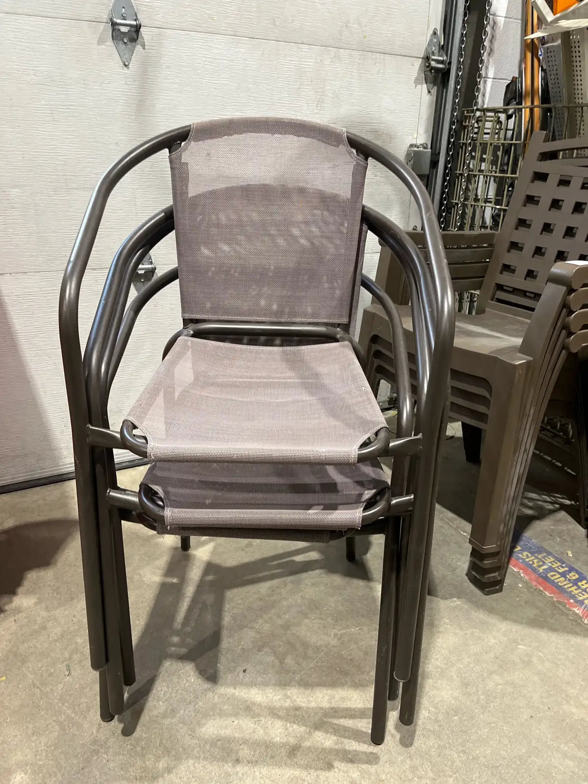Set of four garden chairs