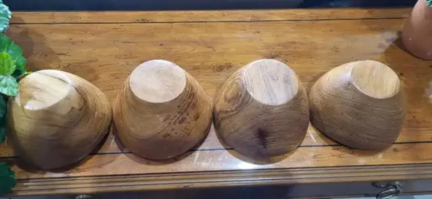Wooden Snack Bowls - Set of 4