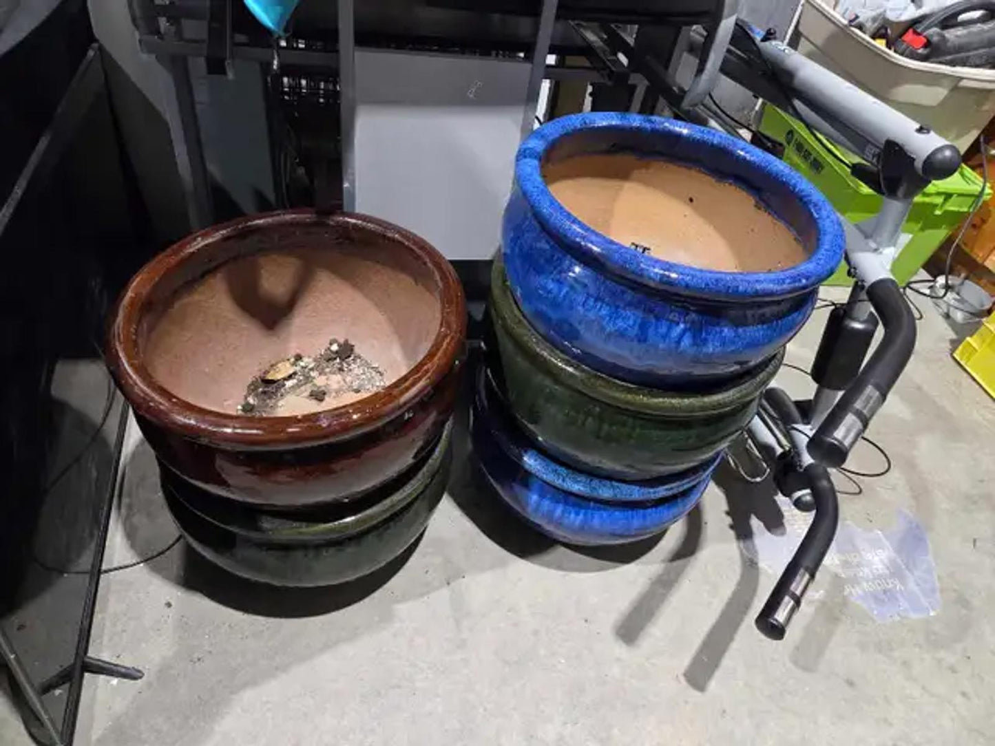 Large Glazed Ceramic Flower Pots - 5 Available