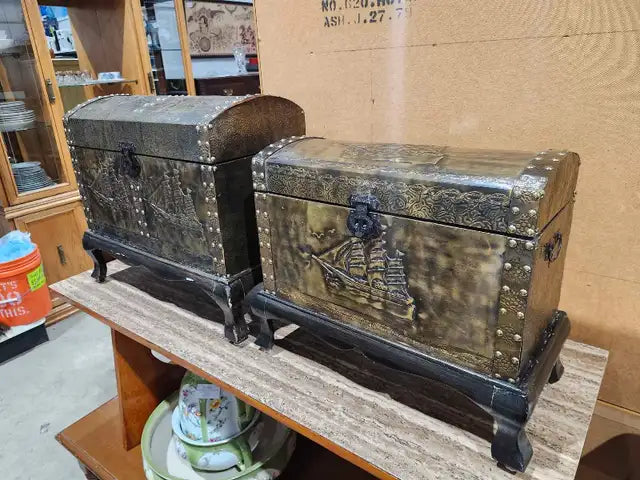 Vintage Wooden Treasure Chests