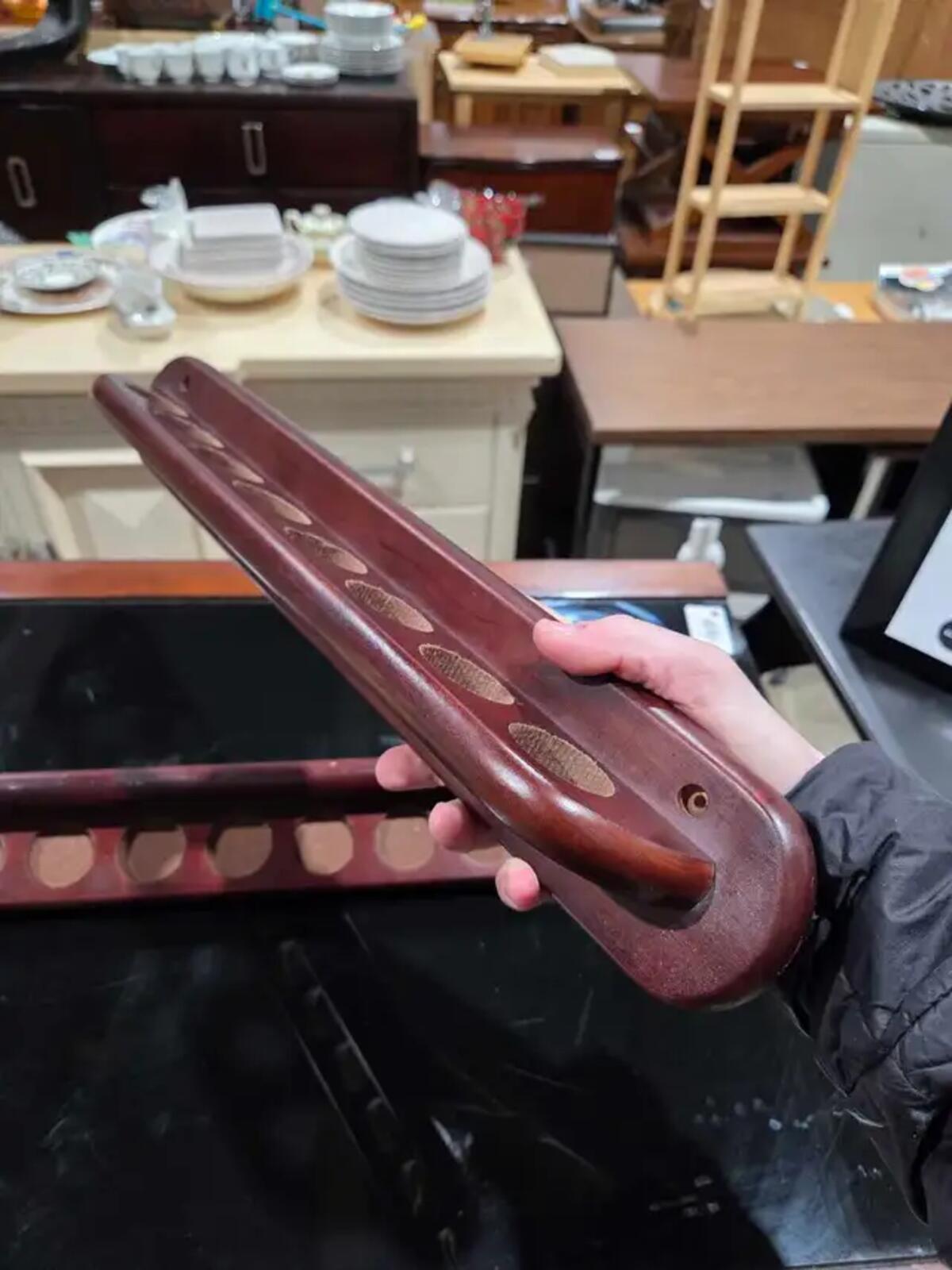 Wall Mounted Wooden Cue Rack